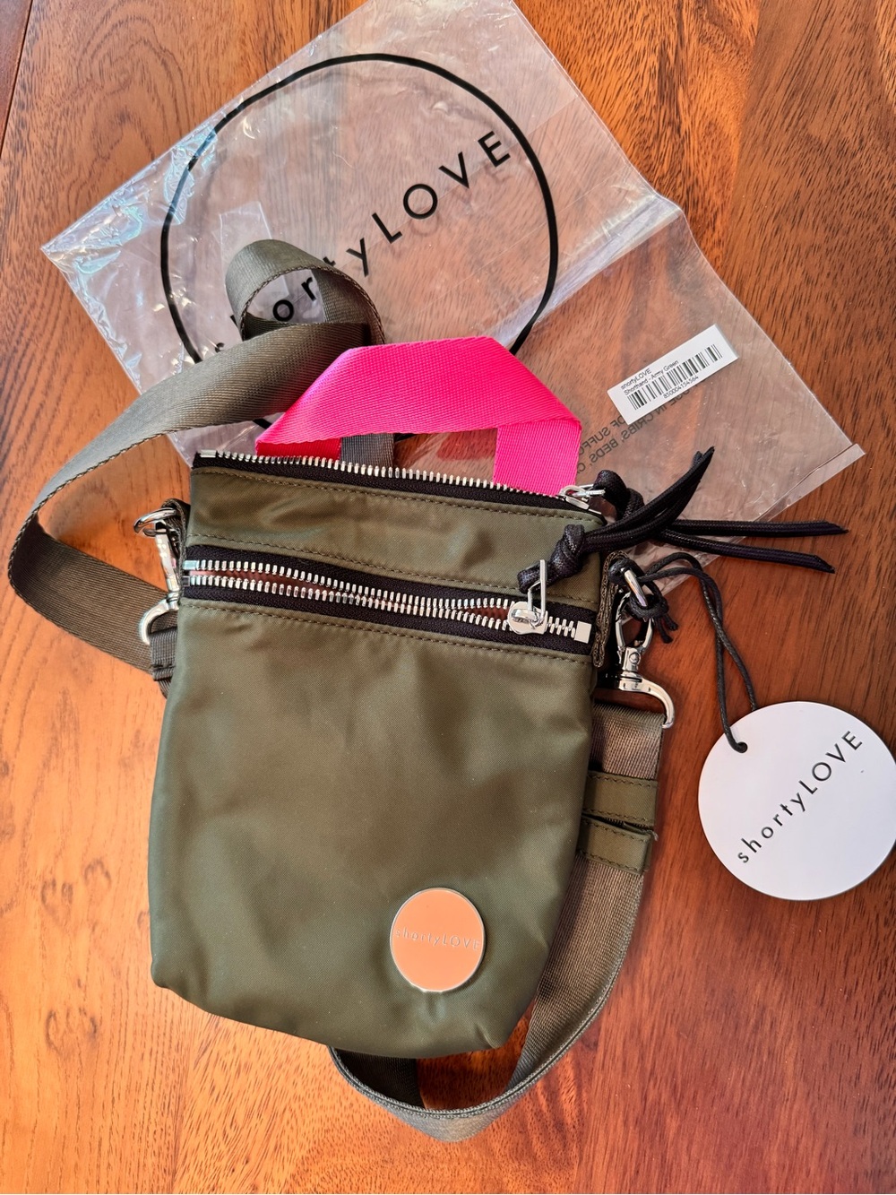 ShortyLOVE small crossbody adjustable strap purse. NWT.